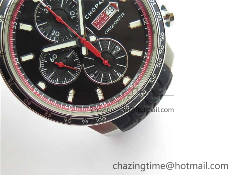 Mille Miglia 168571 SS V7F 1:1 Best Edition Black Dial On Black Rubber Strap A7750 to Cal.107179