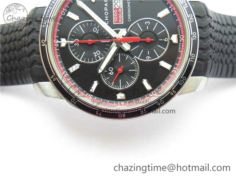 Mille Miglia 168571 SS V7F 1:1 Best Edition Black Dial On Black Rubber Strap A7750 to Cal.107179
