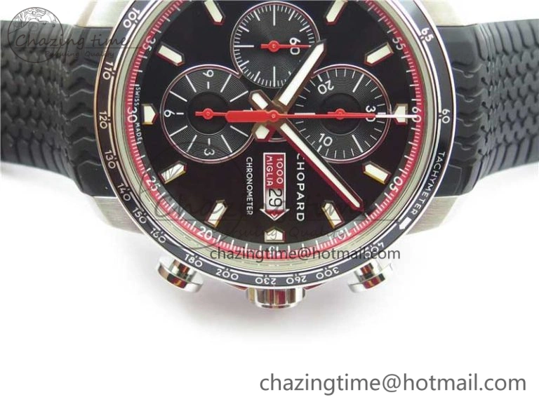 Mille Miglia 168571 SS V7F 1:1 Best Edition Black Dial On Black Rubber Strap A7750 to Cal.107179
