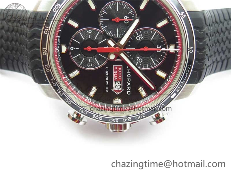 Mille Miglia 168571 SS V7F 1:1 Best Edition Black Dial On Black Rubber Strap A7750 to Cal.107179