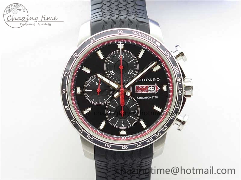 Mille Miglia 168571 SS V7F 1:1 Best Edition Black Dial On Black Rubber Strap A7750 to Cal.107179