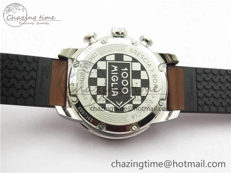 Mille Miglia 168571 SS V7F 1:1 Best Edition Gray Dial On Brown Rubber Strap A7750 to Cal.107179
