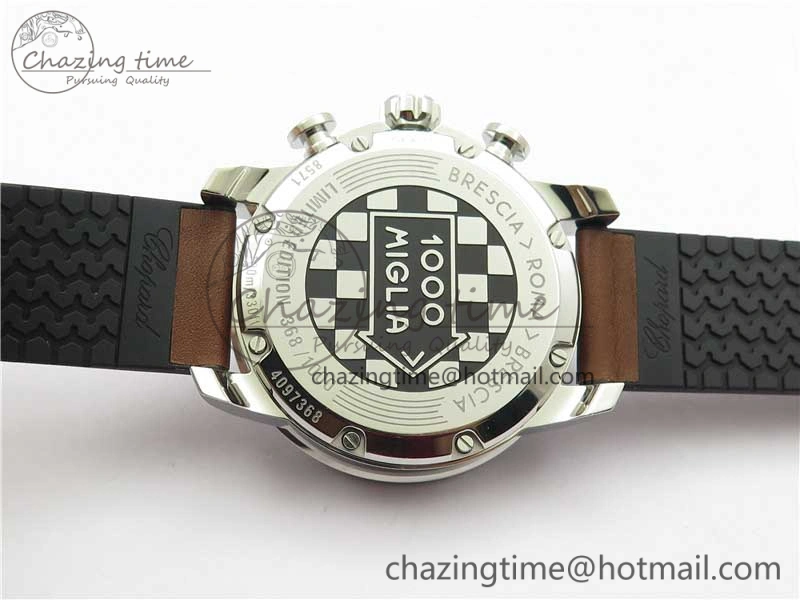 Mille Miglia 168571 SS V7F 1:1 Best Edition Gray Dial On Brown Rubber Strap A7750 to Cal.107179