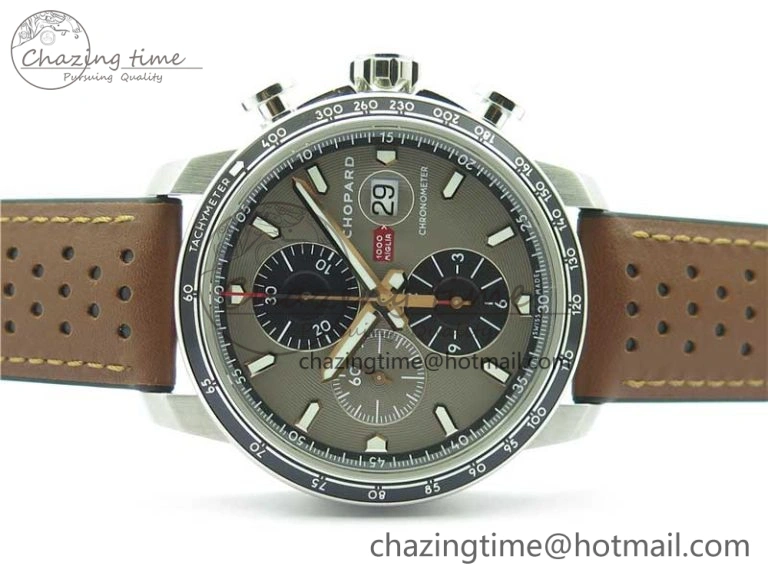 Mille Miglia 168571 SS V7F 1:1 Best Edition Gray Dial On Brown Rubber Strap A7750 to Cal.107179