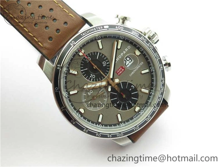 Mille Miglia 168571 SS V7F 1:1 Best Edition Gray Dial On Brown Rubber Strap A7750 to Cal.107179