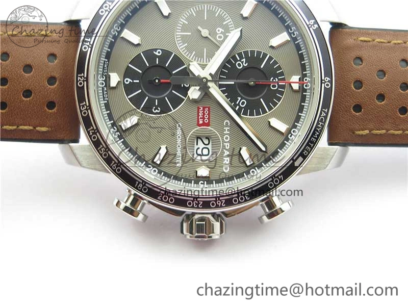 Mille Miglia 168571 SS V7F 1:1 Best Edition Gray Dial On Brown Rubber Strap A7750 to Cal.107179