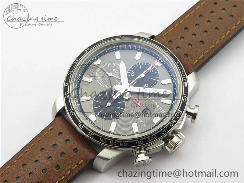 Mille Miglia 168571 SS V7F 1:1 Best Edition Gray Dial On Brown Rubber Strap A7750 to Cal.107179