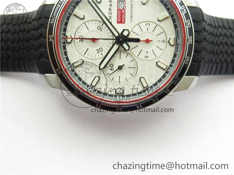 Mille Miglia 168571 SS V7F 1:1 Best Edition White Dial On Black Rubber Strap A7750 to Cal.107179