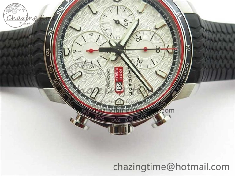 Mille Miglia 168571 SS V7F 1:1 Best Edition White Dial On Black Rubber Strap A7750 to Cal.107179