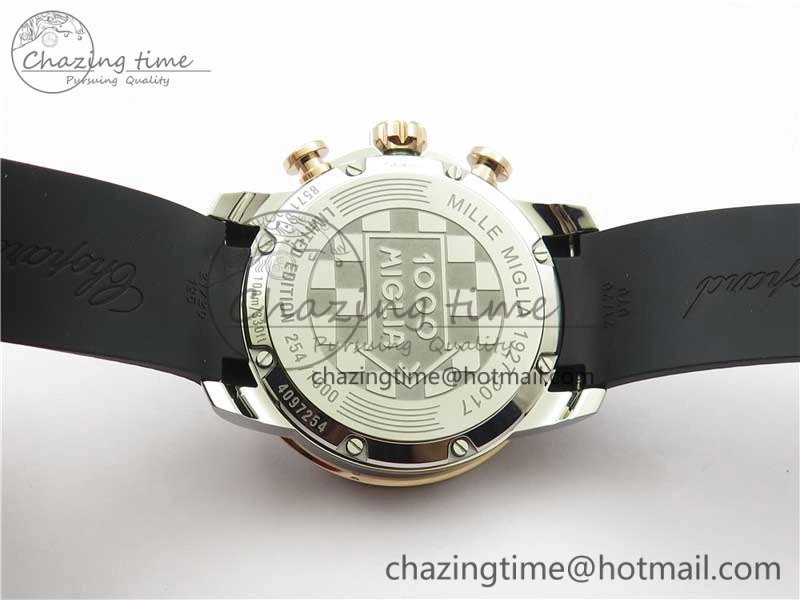 Mille Miglia 168571 SS RG V7F 1:1 Best Edition Black Dial On Black Rubber Strap A7750 to Cal.107179