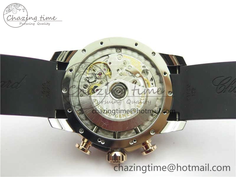 Mille Miglia 168571 SS RG V7F 1:1 Best Edition Black Dial On Black Rubber Strap A7750 to Cal.107179