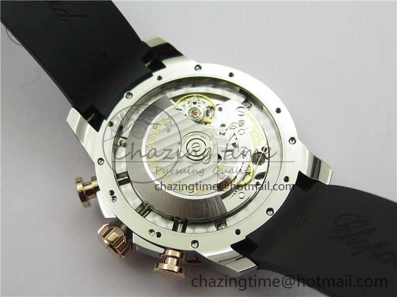 Mille Miglia 168571 SS RG V7F 1:1 Best Edition Black Dial On Black Rubber Strap A7750 to Cal.107179
