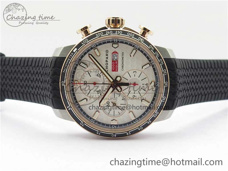 Mille Miglia 168571 SS RG V7F 1:1 Best Edition Black Dial On Black Rubber Strap A7750 to Cal.107179