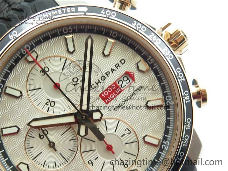 Mille Miglia 168571 SS RG V7F 1:1 Best Edition Black Dial On Black Rubber Strap A7750 to Cal.107179