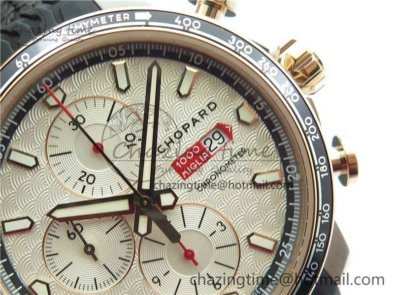 Mille Miglia 168571 SS RG V7F 1:1 Best Edition Black Dial On Black Rubber Strap A7750 to Cal.107179