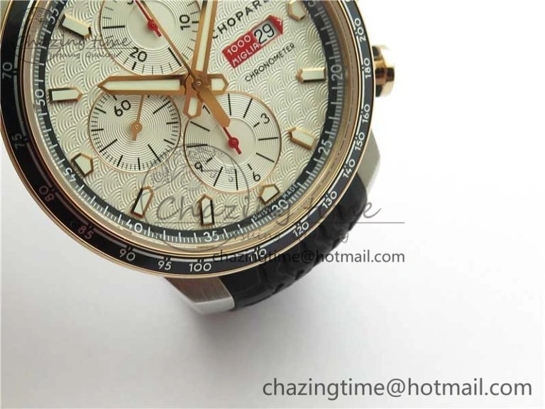 Mille Miglia 168571 SS RG V7F 1:1 Best Edition Black Dial On Black Rubber Strap A7750 to Cal.107179
