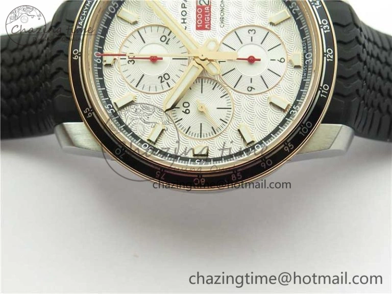 Mille Miglia 168571 SS RG V7F 1:1 Best Edition Black Dial On Black Rubber Strap A7750 to Cal.107179