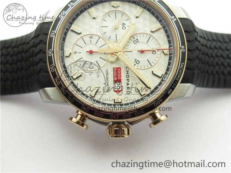 Mille Miglia 168571 SS RG V7F 1:1 Best Edition Black Dial On Black Rubber Strap A7750 to Cal.107179