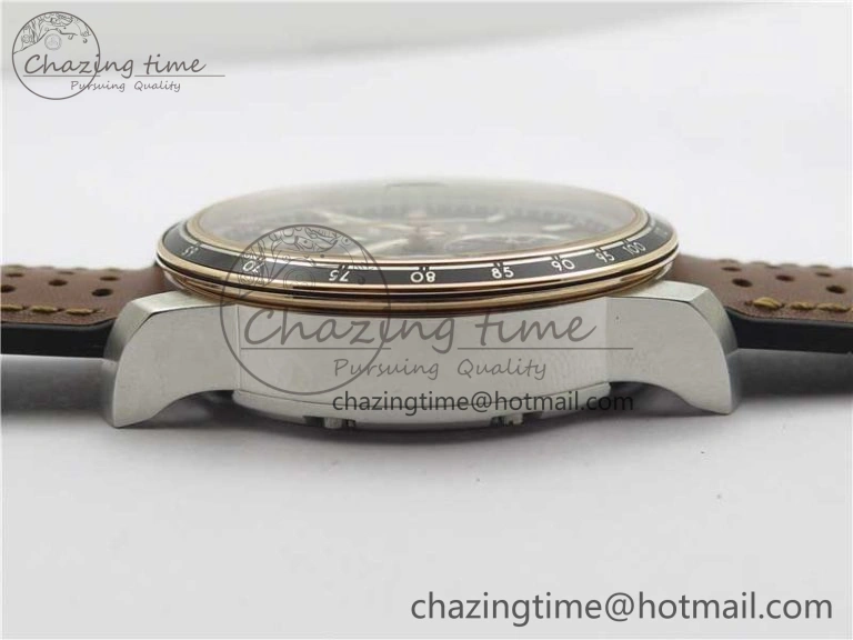 Mille Miglia 168571 SS RG V7F 1:1 Best Edition Gray Dial On Brown Rubber Strap A7750 to Cal.107179