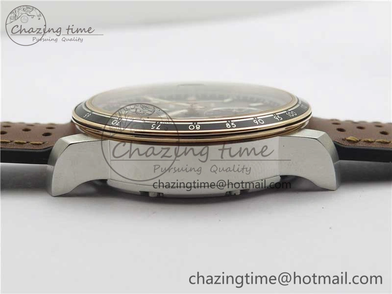 Mille Miglia 168571 SS RG V7F 1:1 Best Edition Gray Dial On Brown Rubber Strap A7750 to Cal.107179