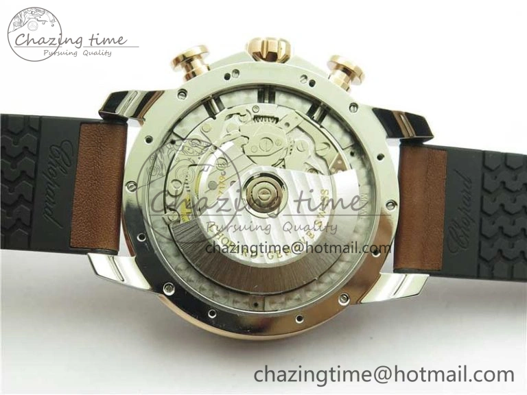 Mille Miglia 168571 SS RG V7F 1:1 Best Edition Gray Dial On Brown Rubber Strap A7750 to Cal.107179