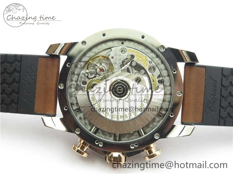 Mille Miglia 168571 SS RG V7F 1:1 Best Edition Gray Dial On Brown Rubber Strap A7750 to Cal.107179