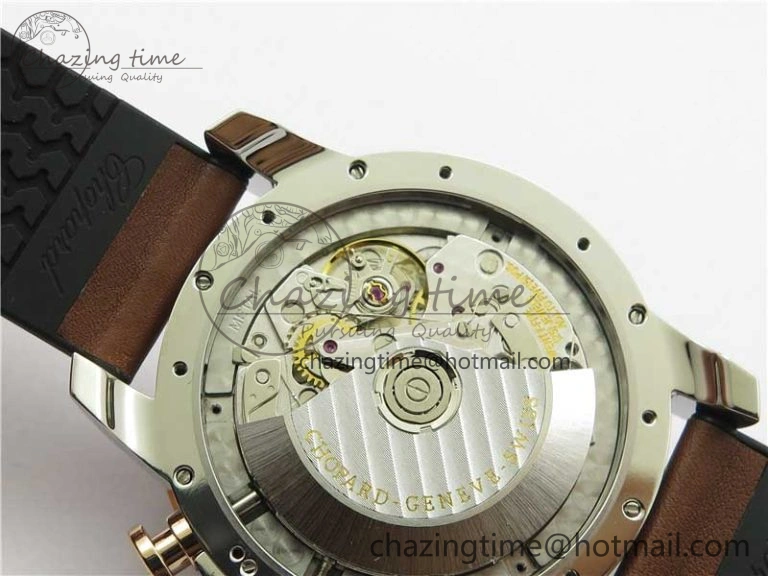Mille Miglia 168571 SS RG V7F 1:1 Best Edition Gray Dial On Brown Rubber Strap A7750 to Cal.107179
