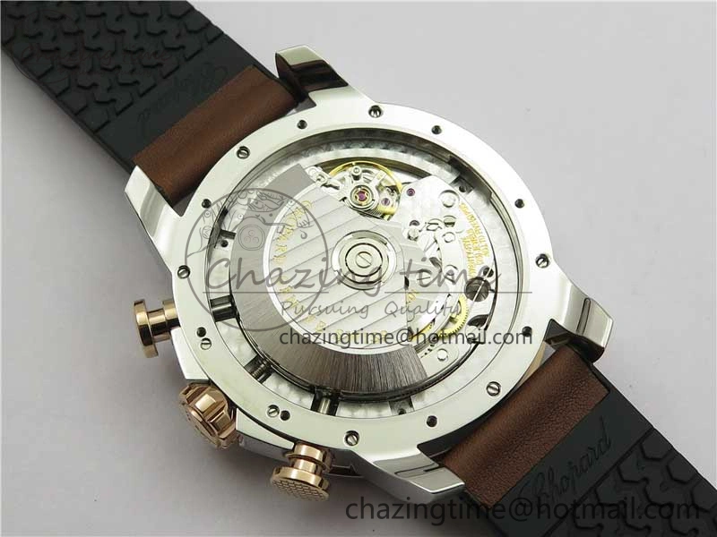 Mille Miglia 168571 SS RG V7F 1:1 Best Edition Gray Dial On Brown Rubber Strap A7750 to Cal.107179