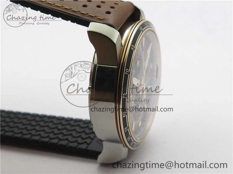 Mille Miglia 168571 SS RG V7F 1:1 Best Edition Gray Dial On Brown Rubber Strap A7750 to Cal.107179