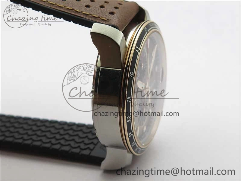 Mille Miglia 168571 SS RG V7F 1:1 Best Edition Gray Dial On Brown Rubber Strap A7750 to Cal.107179