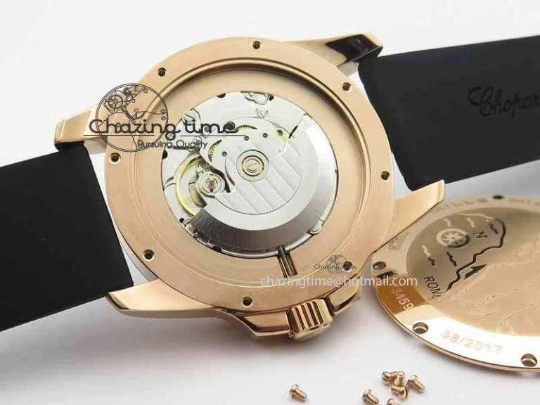 Mille Miglia RG Real Power Reserve Display Black Dial On Black Rubber Strap A2824