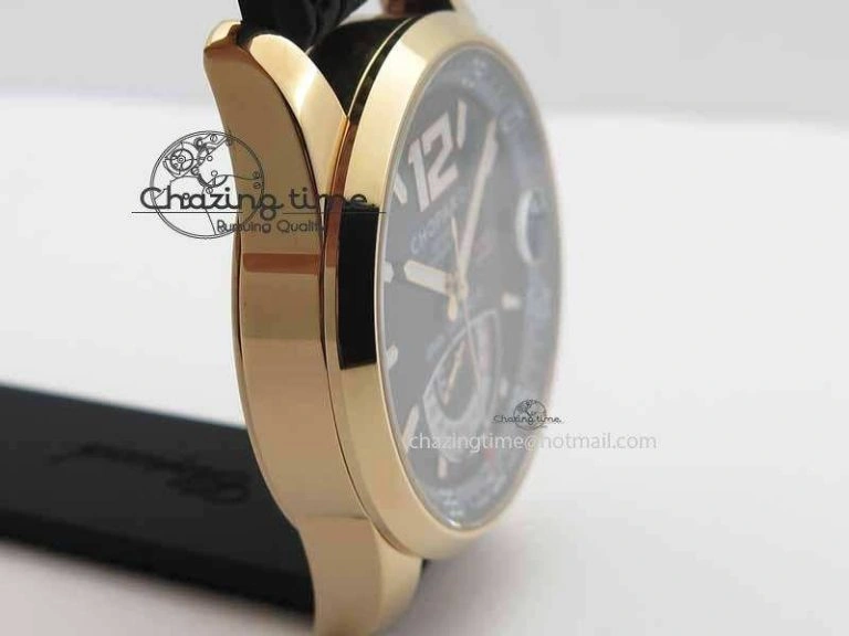 Mille Miglia RG Real Power Reserve Display Black Dial On Black Rubber Strap A2824