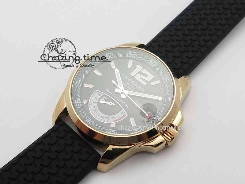 Mille Miglia RG Real Power Reserve Display Black Dial On Black Rubber Strap A2824