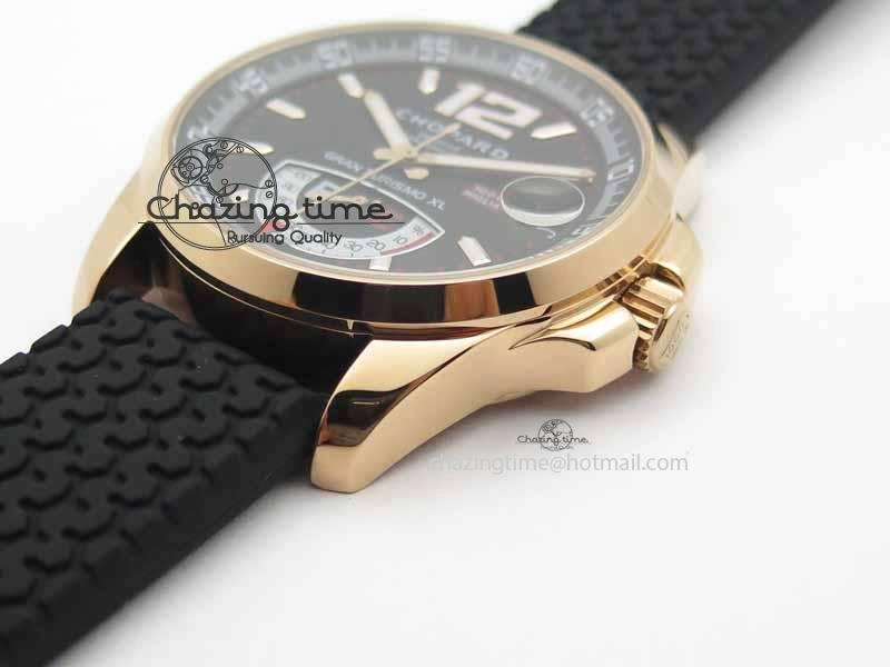 Mille Miglia RG Real Power Reserve Display Black Dial On Black Rubber Strap A2824