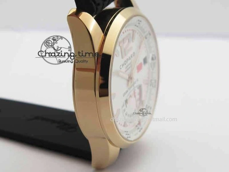Mille Miglia RG Real Power Reserve Display White Dial On Black Rubber Strap A2824