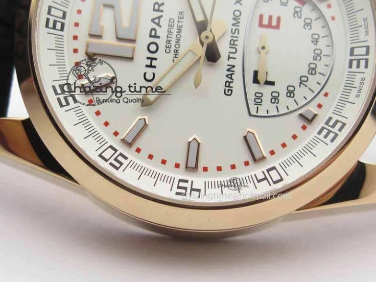 Mille Miglia RG Real Power Reserve Display White Dial On Black Rubber Strap A2824