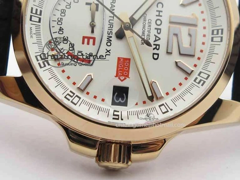 Mille Miglia RG Real Power Reserve Display White Dial On Black Rubber Strap A2824