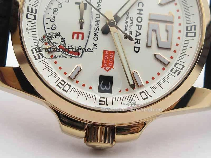 Mille Miglia RG Real Power Reserve Display White Dial On Black Rubber Strap A2824