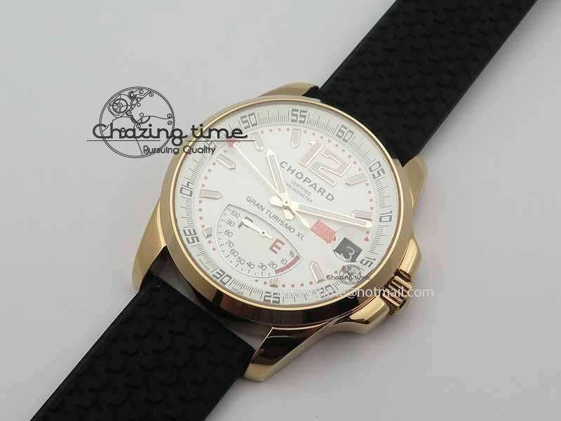 Mille Miglia RG Real Power Reserve Display White Dial On Black Rubber Strap A2824