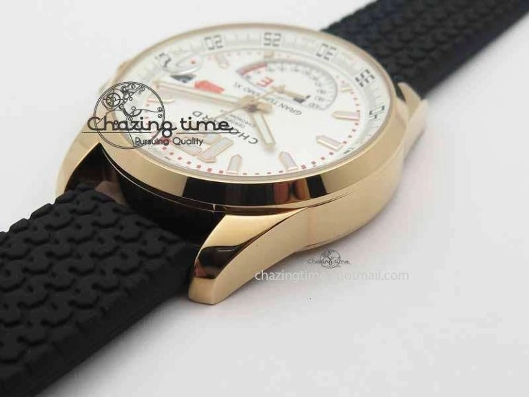 Mille Miglia RG Real Power Reserve Display White Dial On Black Rubber Strap A2824