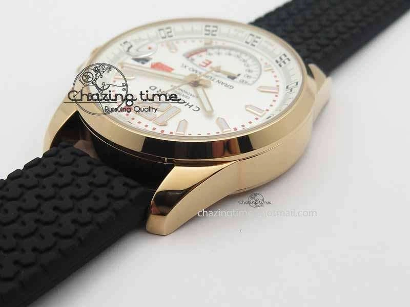 Mille Miglia RG Real Power Reserve Display White Dial On Black Rubber Strap A2824