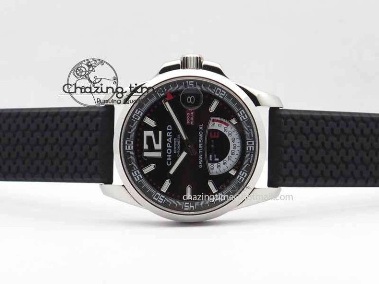 Mille Miglia SS Real Power Reserve Display Black Dial On Black Rubber Strap A2824