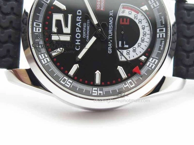 Mille Miglia SS Real Power Reserve Display Black Dial On Black Rubber Strap A2824