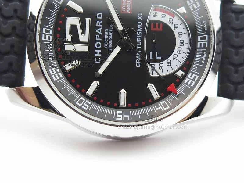 Mille Miglia SS Real Power Reserve Display Black Dial On Black Rubber Strap A2824