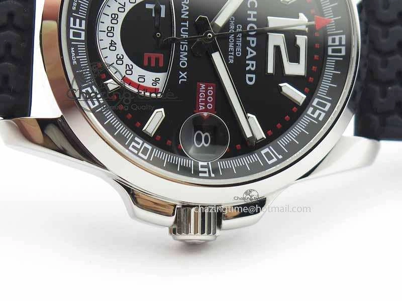 Mille Miglia SS Real Power Reserve Display Black Dial On Black Rubber Strap A2824