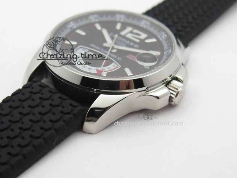Mille Miglia SS Real Power Reserve Display Black Dial On Black Rubber Strap A2824
