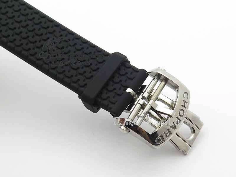 Mille Miglia SS Real Power Reserve Display Black Textured Dial On Black Rubber Strap A2824
