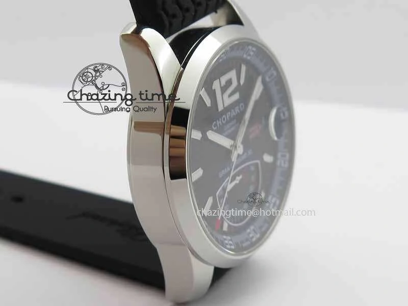 Mille Miglia SS Real Power Reserve Display Black Textured Dial On Black Rubber Strap A2824