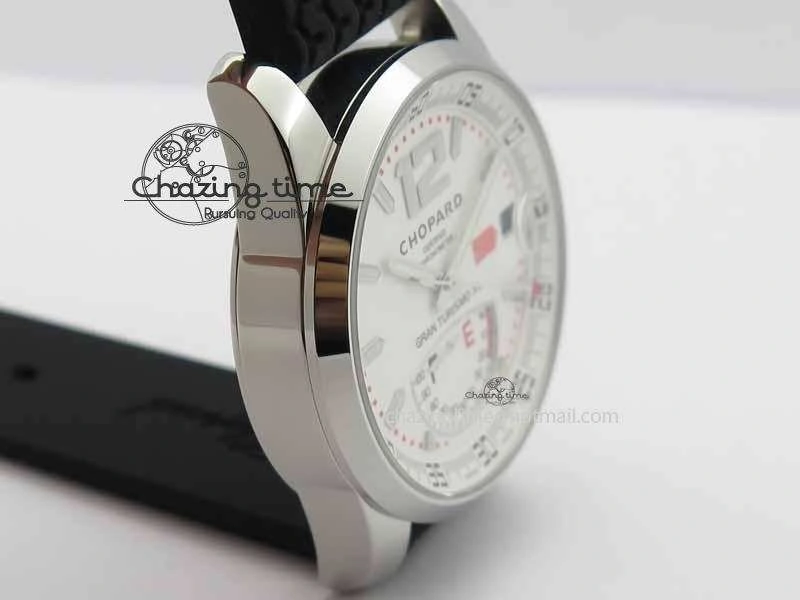 Mille Miglia SS Real Power Reserve Display White Dial On Black Rubber Strap A2824
