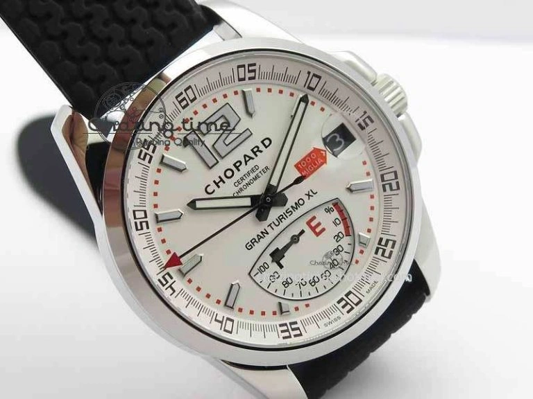 Mille Miglia SS Real Power Reserve Display White Dial On Black Rubber Strap A2824